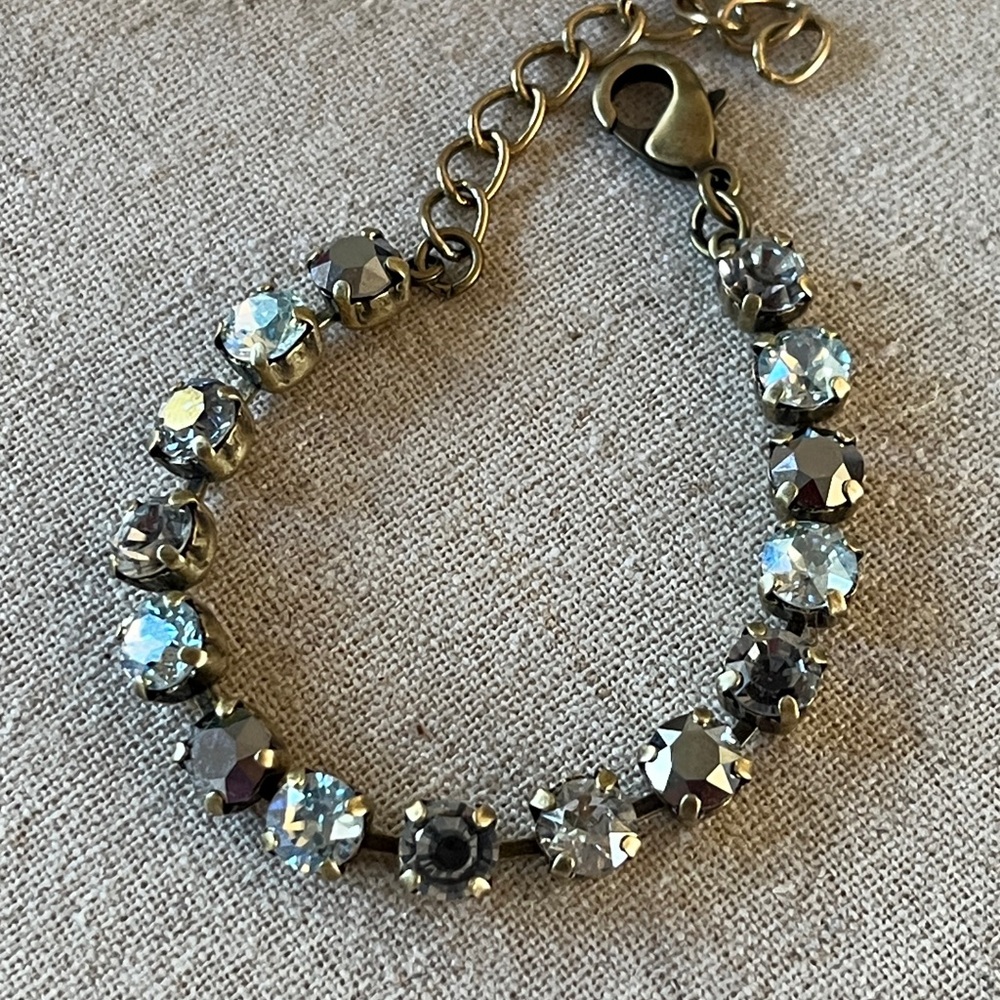Swarovski Crystal Vintage Brass Bracelet